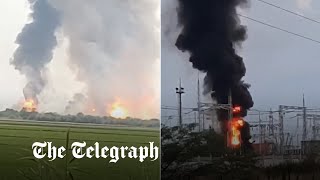 video: Ukraine war: Blasts rock Russian airbase in occupied Crimea