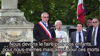 preview picture of video 'Discours d'Alain Turby, Maire de Carbon-Blanc, lors de la cérémonie du 8 mai.'