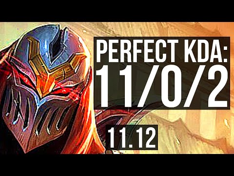 ZED vs GALIO (MID) | 11/0/2, 1000+ games, Legendary, Rank 11 Zed | KR Grandmaster | v11.12