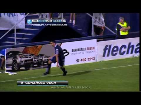 Gol de González Vega. Independiente RM 2 Unión 0. Fecha 19. Torneo Primera B Nacional.FPT