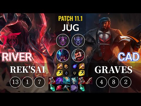 TLN River Rek'Sai vs HLE CaD Graves Jungle - KR Patch 11.1