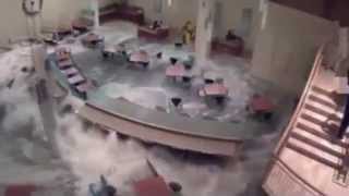 Moment Wave Crashes Through Good Samaritan Hospital During Flood [cctv]