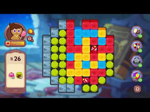 CookieRun: Witch's Castle Level 509 [Gameplay] | Cookie Run Witch Castle #match3 #cookie #run
