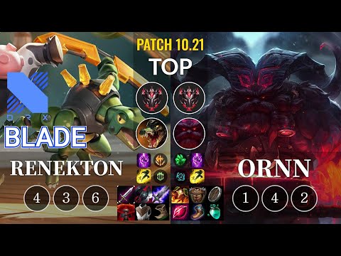 DRX Blade Renekton vs Ornn Top - KR Patch 10.21