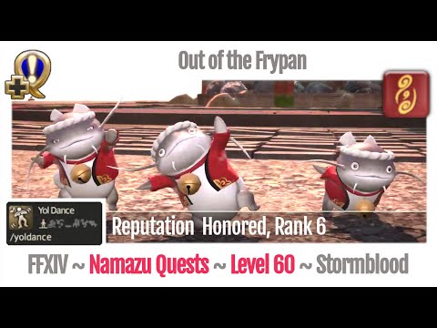 FFXIV Out of the Frypan (Beast Tribe Namazu, Rank 6, Emote Yol Dance) - Stormblood