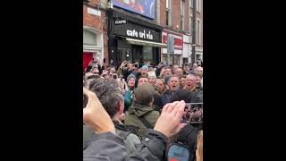Rendition of &#39;Dirty Old Town&#39; as Shane MacGowan&#39;s funeral procession passes through Dublin