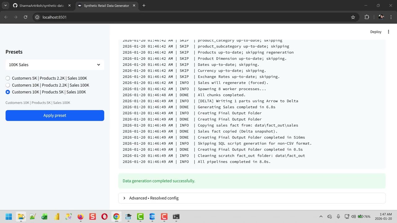 Generate Large Datasets with Python