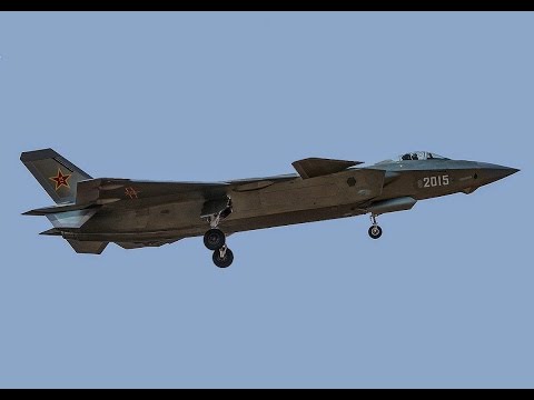 China's stealth fighter J-20 low fly by on August 23, 2016