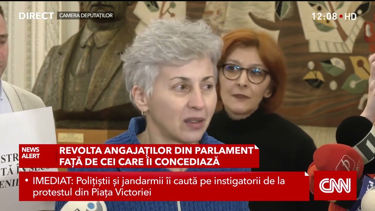 Angajații Camerei Deputaților protestează din cauza concedierilor