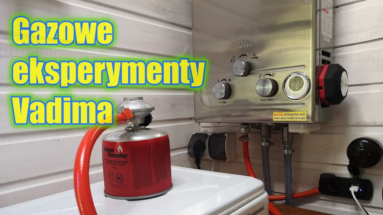 Przepływowy gazowy ogrzewacz wody zasilany z kartusza gazowego /448