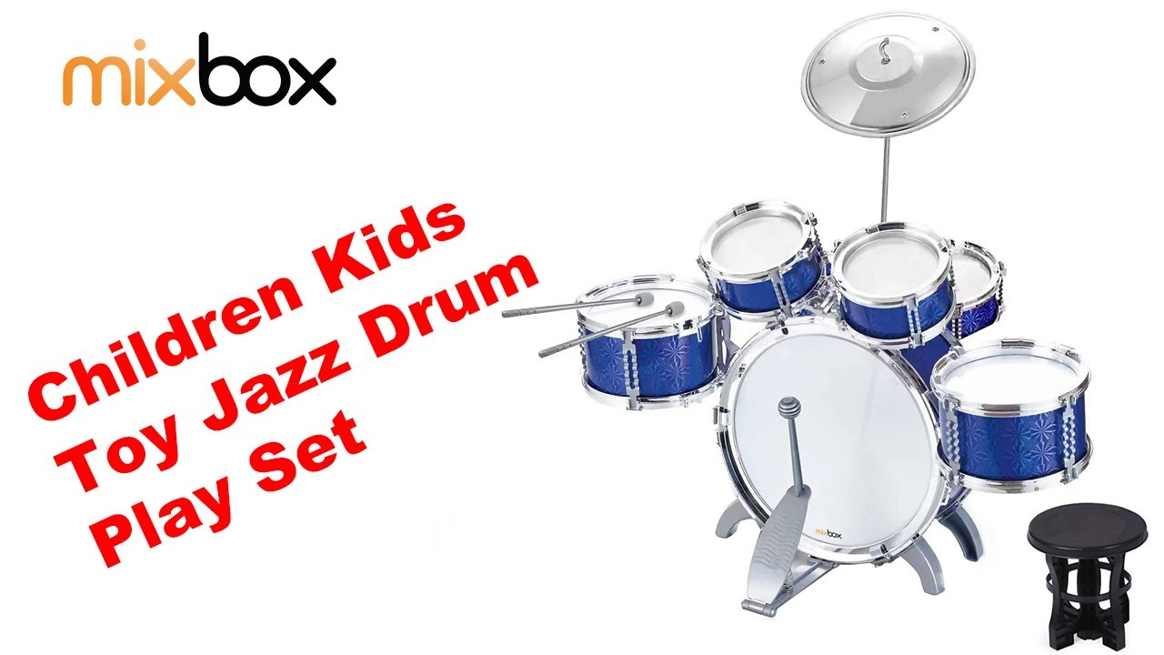 Children Kids Toy Jazz Drum Play Set - Blue 15188