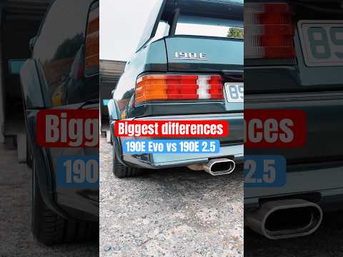 190E Evo vs 190E 2.5 Cosworth biggest differences W201 Mercedes Benz #mercedes #w201 #190e #cars