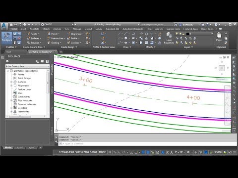 Creating a Code Set Style to Display the Plottable Geometry of a Civil 3D Corridor Model