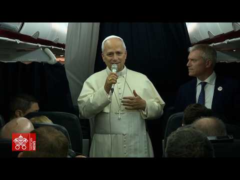 Coletiva de imprensa em voo do Papa no regresso da Franca, 28 de setembro de 2026
