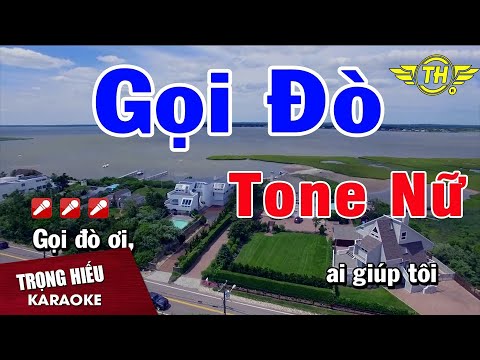 Karaoke Gọi Đò Tone Nữ Nhạc Sống | Trọng Hiếu