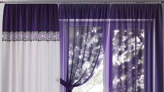 Комплект штор «Ликарна (фиолетовый)» — видео о товаре