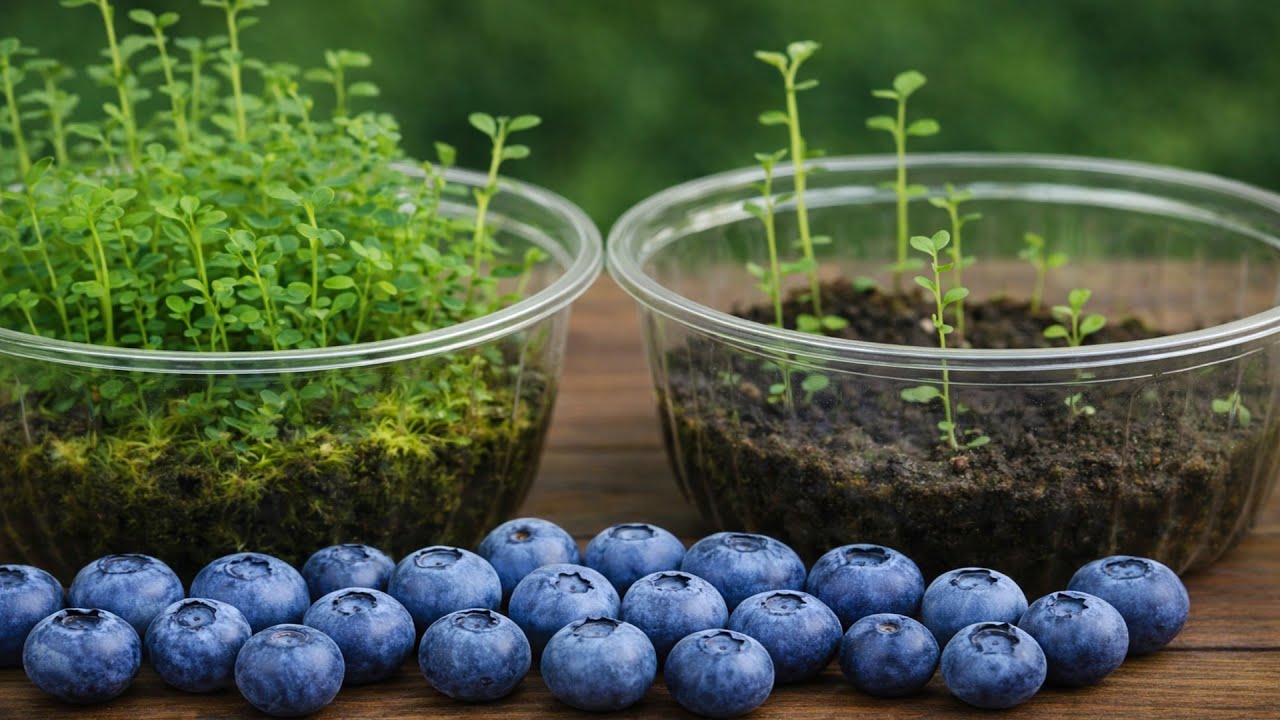 🟣How to grow Blueberries Plants ➤ from Bought Blueberries