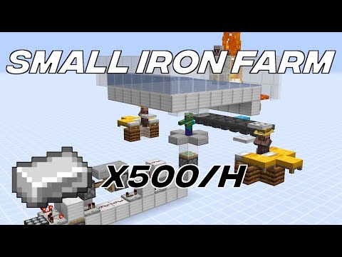 Minecraft Easiest 1 Zombie 3 Villager Iron Farm - 500 Per Hour