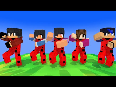 MONSTER SCHOOL:GANGNAM STYLE LADY BUG APHMAU,JULIA,AARON - MINECRAFT ANIMATION