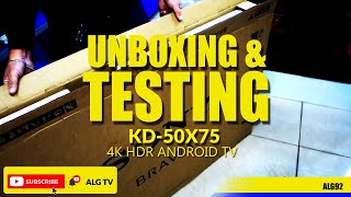 NEW 2021 Sony KD-50X75 4K HDR Ultra HD Android Tv unboxing and video testing.