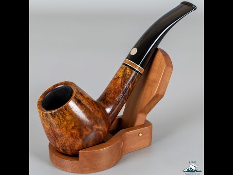 Handmade Mastro De Paja Pesaro Media Ruber "P" Smooth Bent Brandy 9mm