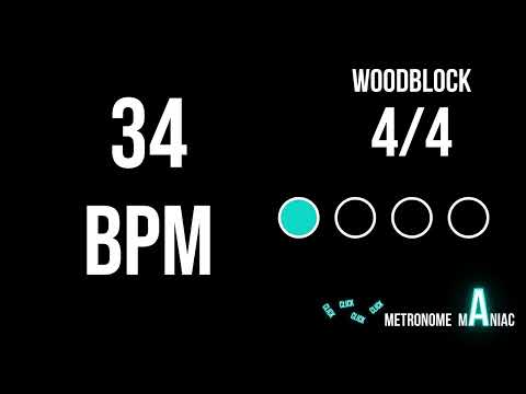Metronome 34 BPM 4/4 - Woodblock