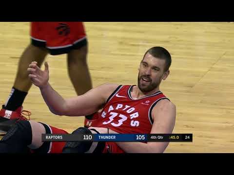 Tony Brothers 4th Quarter and OT Highlights - Raptors @ Thunder 3/20/2019