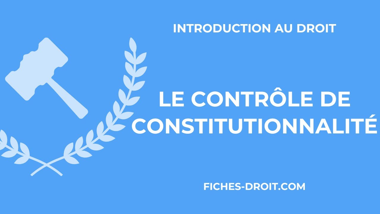 Le contrôle de constitutionnalité des lois