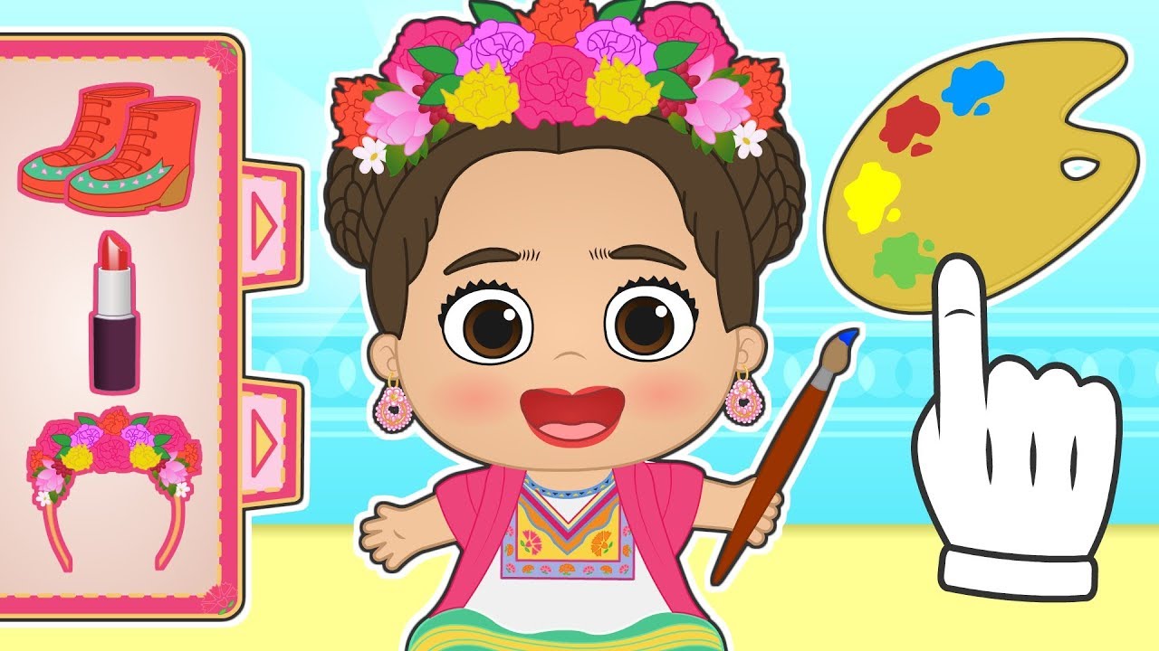 BEBE LILY se transforma en Frida Kahlo 🌺 Dibujos animados educativos en español