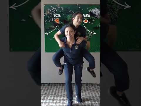 🇮🇹 Sofia Raffaeli and Milena Baldassari playing “This or That” did NOT disappoint… #gymnastics