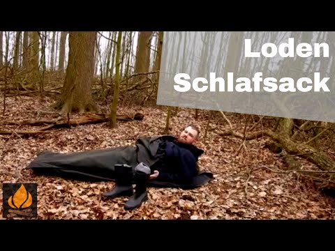 Gewachste Baumwolle und Loden als Schlafsack | Bushcraft ohne Plastik
