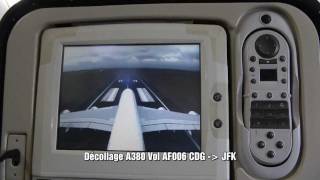 preview picture of video 'Décollage Airbus A380 Vol AF006 Roissy CDG vers New York JFK'