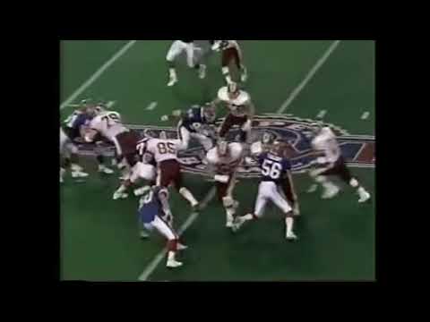 Jacoby sends Bills linebacker tumbling during Super Bowl XXVI