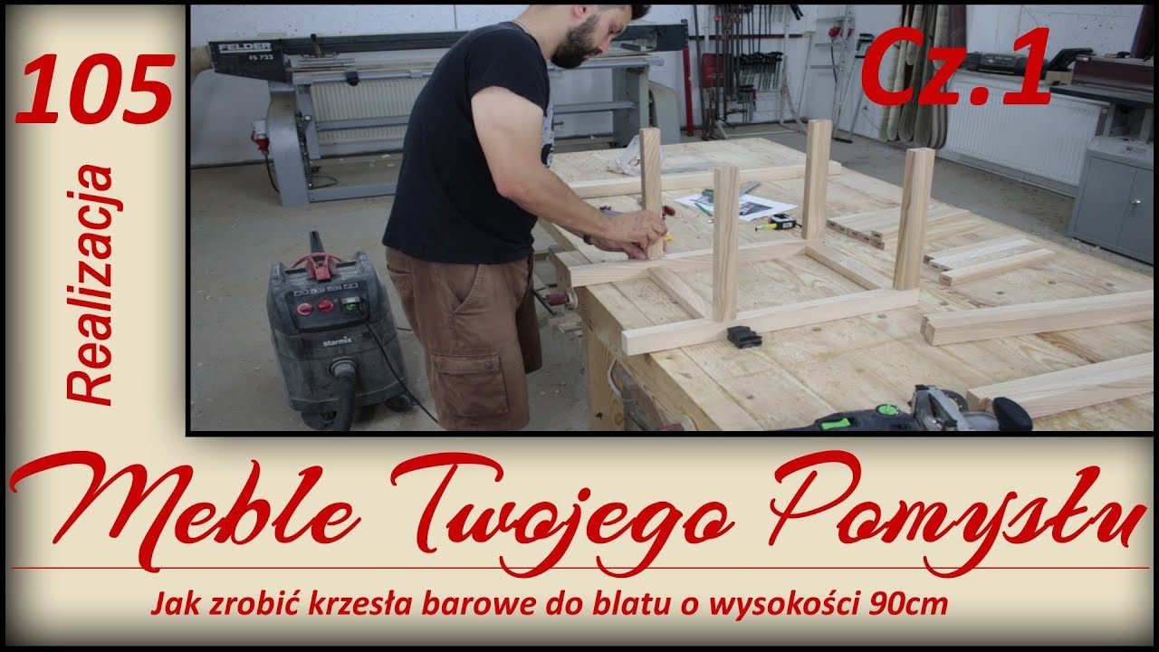 Jak zrobić krzesła barowe do blatu o wysokości 90cm / How to make bar chairs for a 90cm high worktop