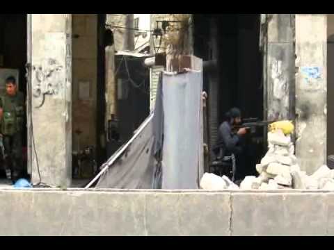 استهداف قوات النظام من قبل قناص تابع لكتيبة أبو بكر الصديق في السبع بحرات في مدينة حلب