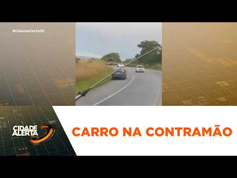 Motorista é flagrado dirigindo na contramão da BR-235 em Areia Branca - Cidade Alerta