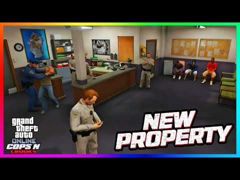 GTA 5 NEW POLICE STATION PROPERTY, Arrest People, OUTFIT, Buffalo STX, GTA5 DLC (GTA Online Update)