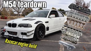 BMW racecar engine build - supercharged M54B30 teardown and rebuild - E46 track car upgrades