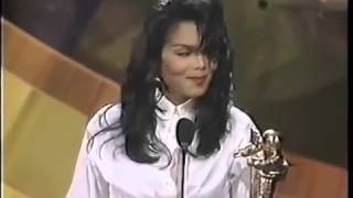 (1990) Magic Johnson awards Janet Jackson