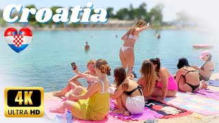 Bikini Beach Walk 4K🌴Summer Walking along the Zadar Coast in Croatia