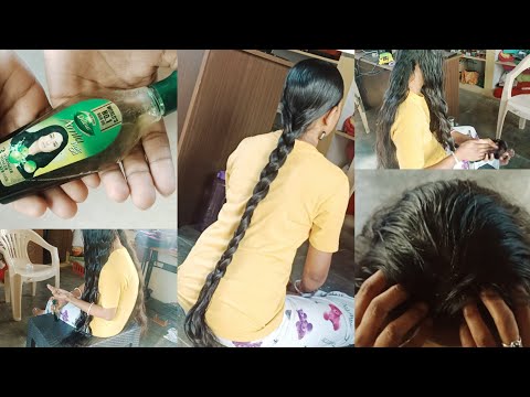 Dabur Amla Heavy Self Hair Oiling For Long Hairs with roots Real Sounds - Longhairs ASMR