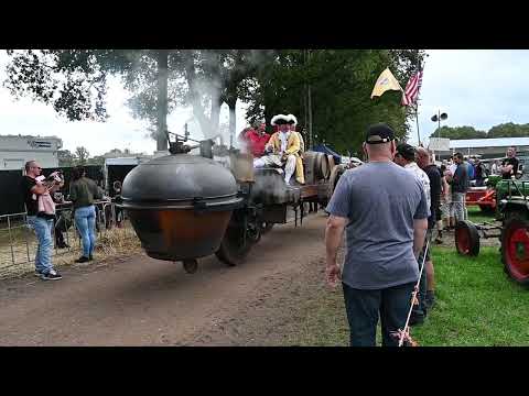 Fardier du Cugnot driving at Historic Tractor Show Panningen 2023  organized by HMT KLEP