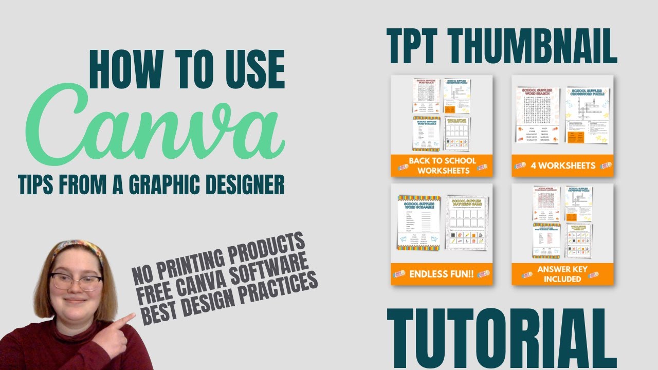 How To Create TPT Thumbnails for Products | Canva Tutorial