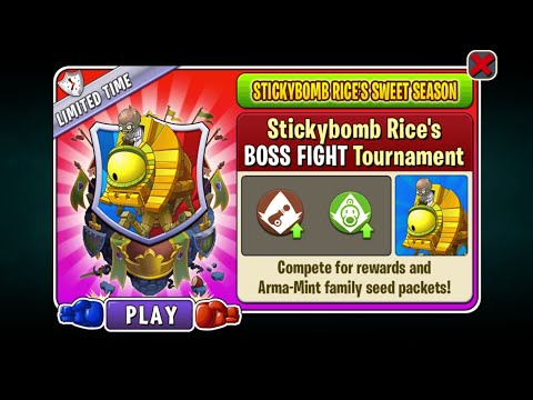 PvZ 2 Arena: Week 151, Stickybomb Rice BOSS FIGHT - 30.5 Million (Free Plants Only), S23