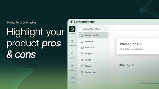 How to Add Pros and Cons to Your Product Profile | Software Finder | Vendor Portal Tutorial