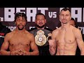 A STOIC VIKTOR POSTOL MAKES WEIGHT FOR GARY ANTUANNE RUSSELL FIGHT AMIDST UKRAINE INVASION