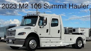 A preview image of the linked video showcasing 2023 Freightliner M2 106 Summit Hauler