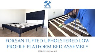 Forsan Tufted Upholstered Low Profile Platform Bed Assembly Home Design Harry Upholster Platform Bed