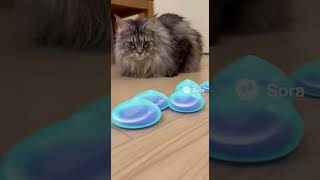 メインクーンとスライム(sora2生成動画) #cat