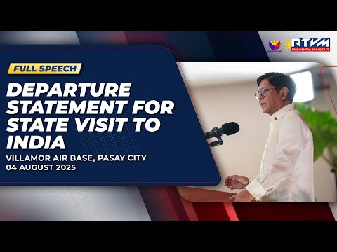 Departure Statement for State Visit to India (Speech) 08/04/2025